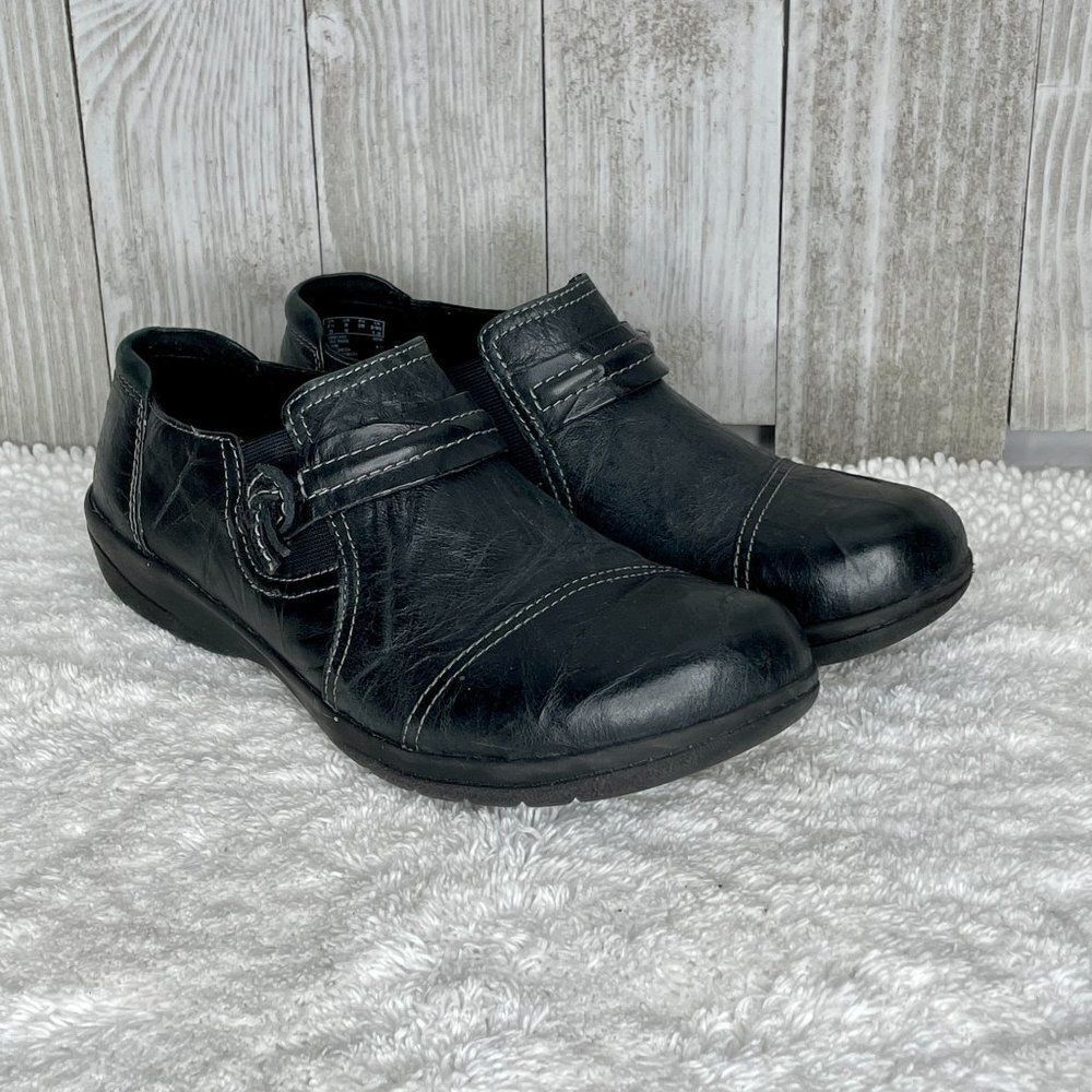 Clarks Collection Black Loafers Cheyn Madi Size 8 M